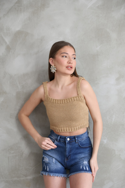 Sheilar Πλεκτή μπλούζα με λουράκια