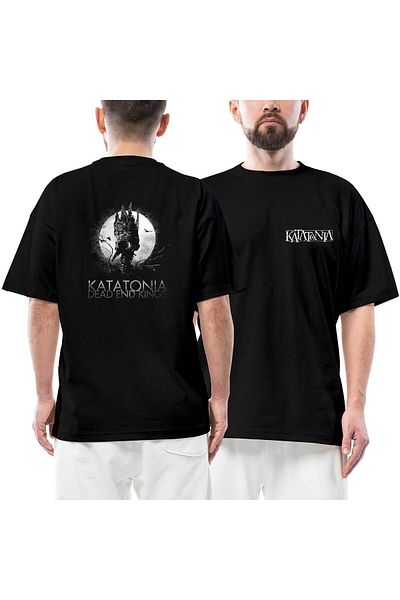 Z zepplin Μπλουζάκι Katatonia Dead End Kings μπροστινό πίσω εμπριμέ μαύρο oversize