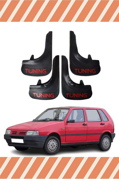 NOVDES Db Fiat Uno Tuning Written 4-Piece Dust Cover Mudguard Mudguard