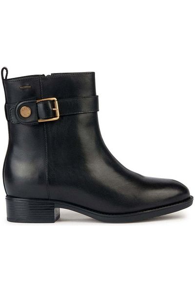 Geox Black Booties Womens Shoes