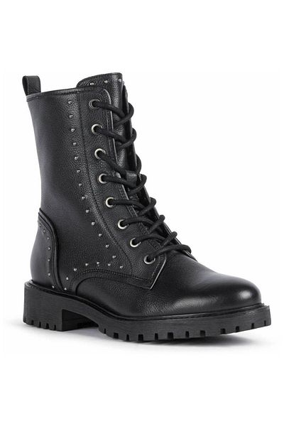 Geox Black Booties Womens Shoes