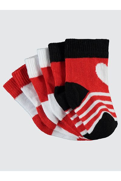 Civil Baby Baby Girl 3-Piece Socks Set 6-18 Months Red