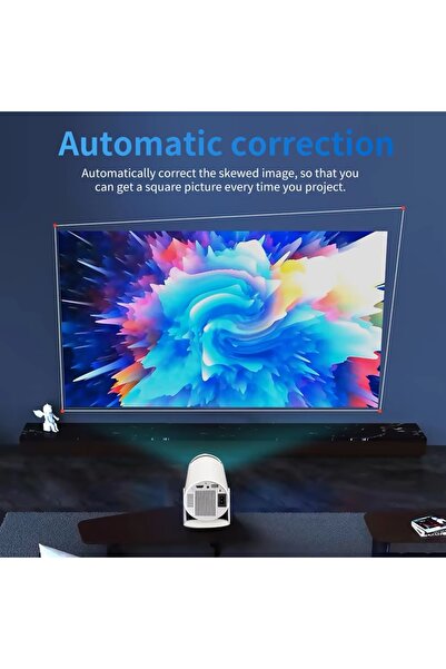 Teknotopia 4K Android Oyun Konsollu Taşınabilir Ultra Hd LCD LED Projeksiyon Netflix Prime Dolby Audio Destekli