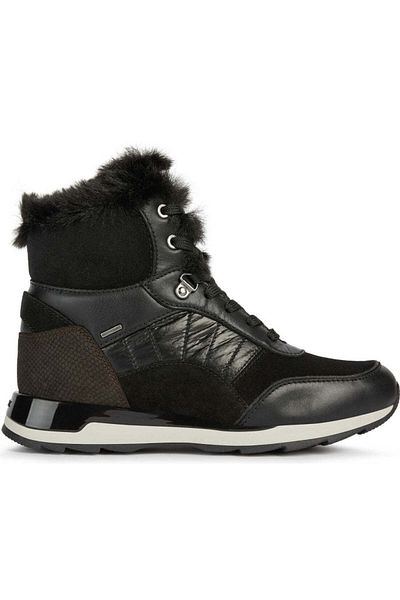 Geox Black Booties Womens Shoes