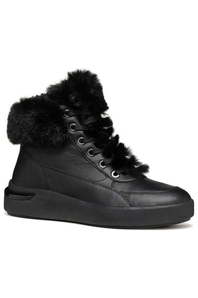 Geox Black Booties Womens Shoes