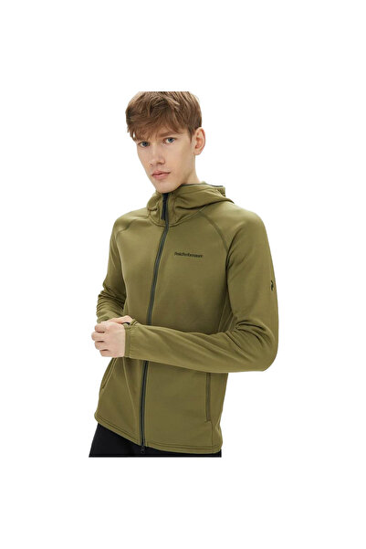 Peak Performance Hanorac cu glugă pentru bărbați, din fleece, Chill Light Green