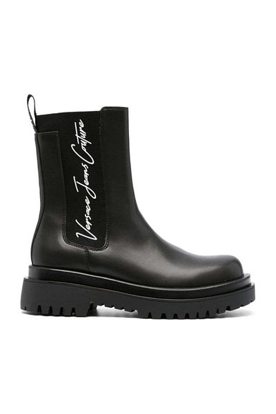 VERSACE JEANS COUTURE Black Booties Womens Shoes