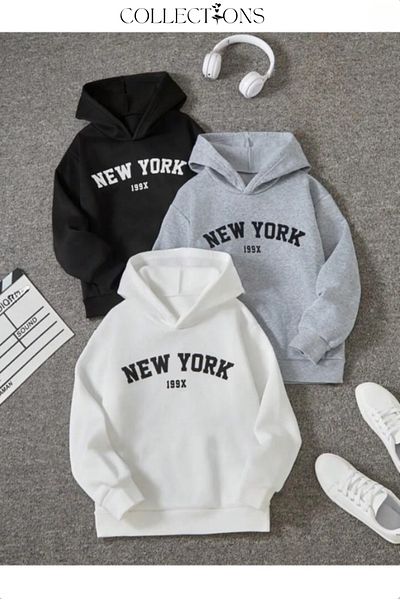 Arz giyim Trend Collections Boy's Hooded King Printed 3 Pack Sweatshirt