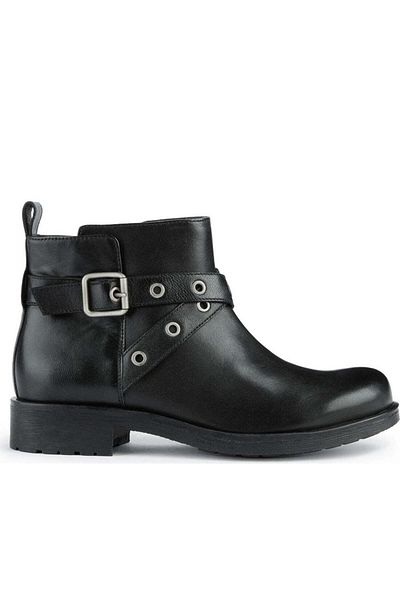 Geox Black Booties Womens Shoes