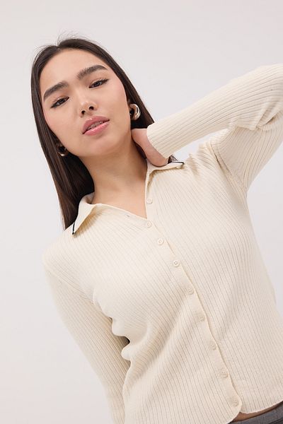 Addax Polo Neck Buttoned Knitwear Sweater K10295