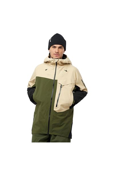 Salomon Men's Ski Jacket Moon Patrol Gore-Tex Green Men's Ski Jacket Lc2312300