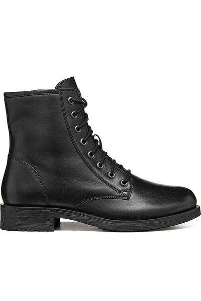 Geox Black Booties Womens Shoes