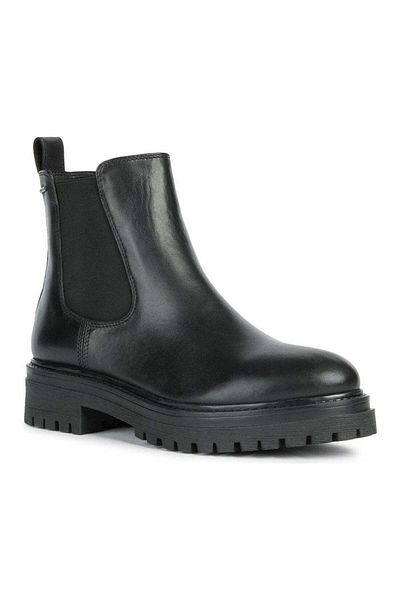 Geox Black Booties Womens Shoes