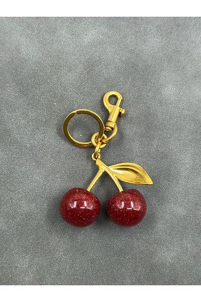 LİA KEMER Cherry 3D Bag Charm - Keychain and Placer