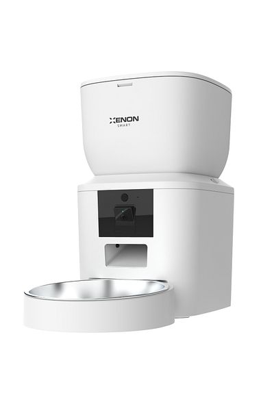 Xenon Smart White Smart Food Bowl and Steel Water Dispenser