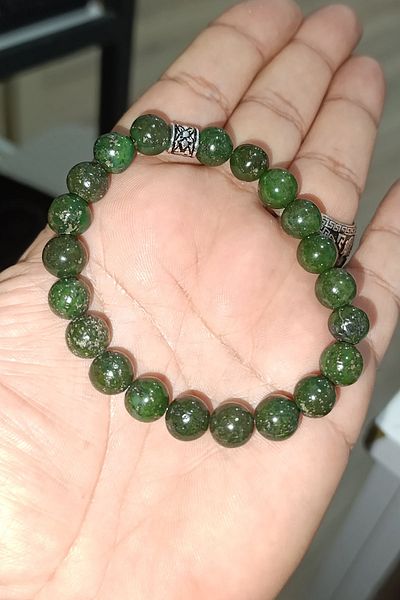 TAŞÇIZADE Serpentine Stone 10 mm Natural Stone Bracelet