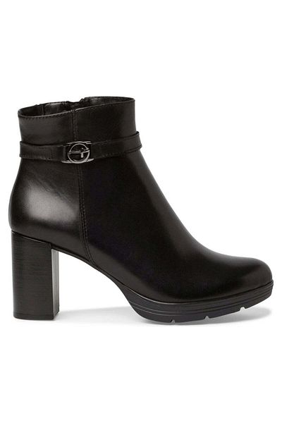 Tamaris Black Booties Womens Shoes