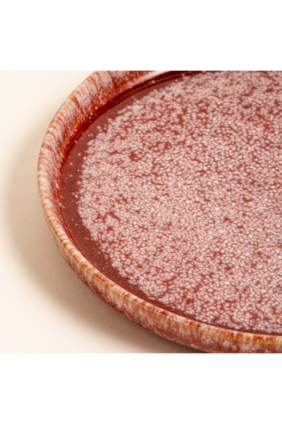 Zsa Zsa Zsu Fonte Stoneware Pasta Tabağı 17x17x2 Cm Fuşya