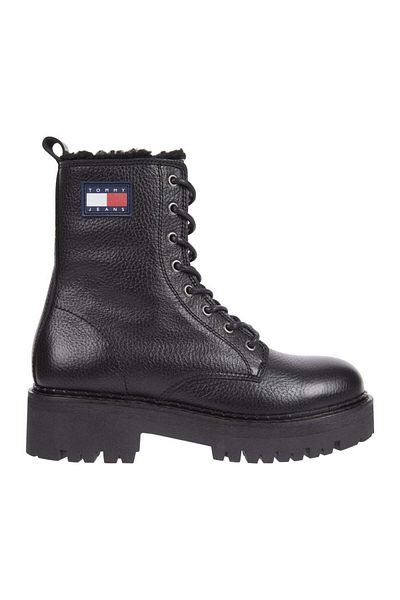 Tommy Jeans Black Booties Womens Shoes