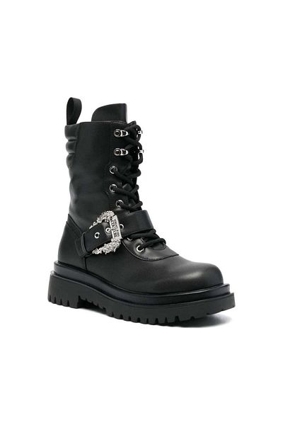 VERSACE JEANS COUTURE Black Booties Womens Shoes