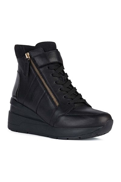 Geox Black Booties Womens Shoes