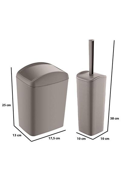 Smartware Μαλακός κάδος απορριμμάτων και βούρτσα WC Terra