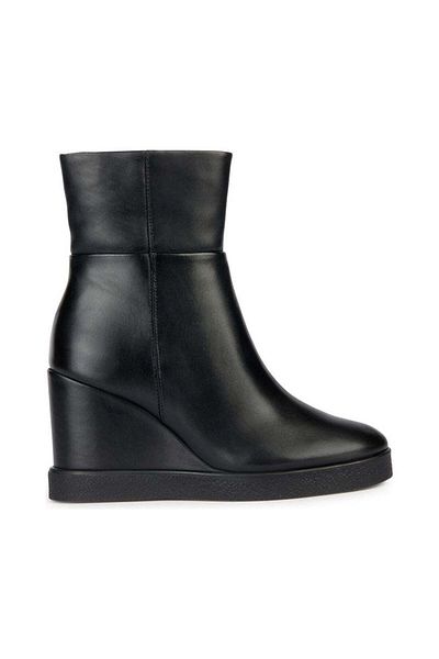 Geox Black Booties Womens Shoes