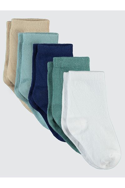 Civil Baby Baby Boy 5-Piece Socks 6-18 Months White