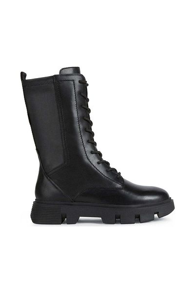 Geox Black Booties Womens Shoes