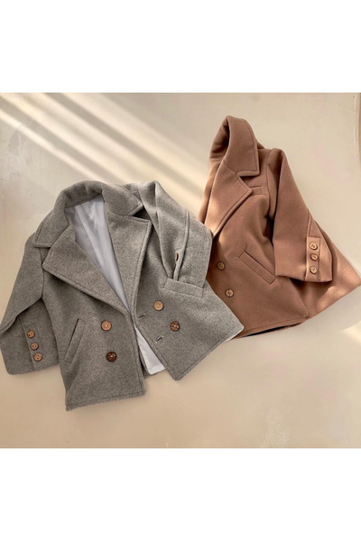 bohemiankids baby wear Kaşe Düğmeli Ceket