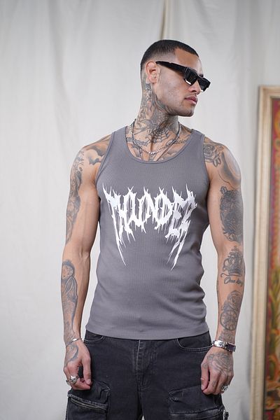 Butik Trend We Camisole Fabric Front Printed Slim Fit Fit Men's Undershirt