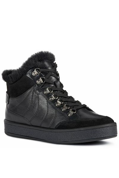 Geox Black Booties Womens Shoes