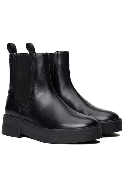 Tommy Hilfiger Black Booties Womens Shoes