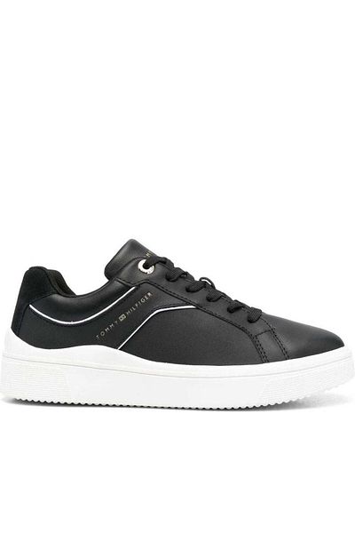Tommy Hilfiger Black Trainers Womens Shoes