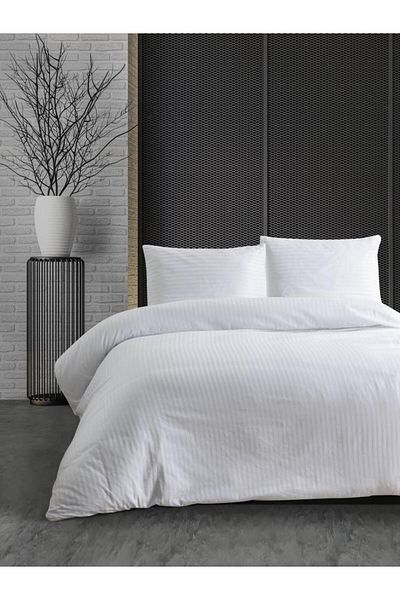 Ender Home Set cuvertură de pilota dublu din satin Stripe Home Hotel Set Cutie