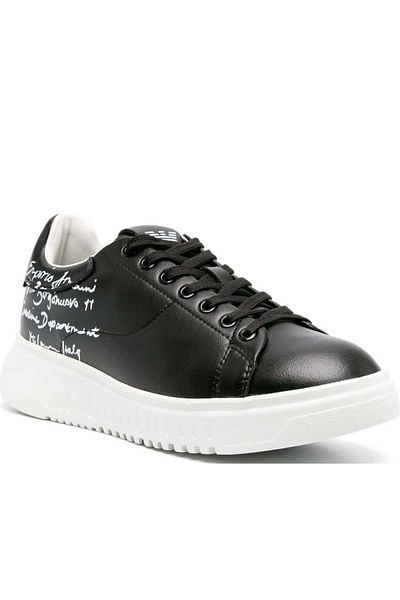 Emporio Armani Black Trainers Womens Shoes