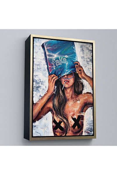 Limitless Fără corp pictură feministe falsă cu cadru din lemn-7685