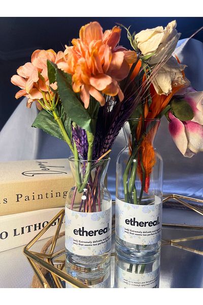 Saccura Decor Διακοσμητικό Βάζο Nadide Dictionary Series – Ethereal Διπλό Γυάλινο Βάζο