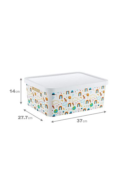 Smartware 12 lt Capacity Stafi Patterned Multi-Purpose Box