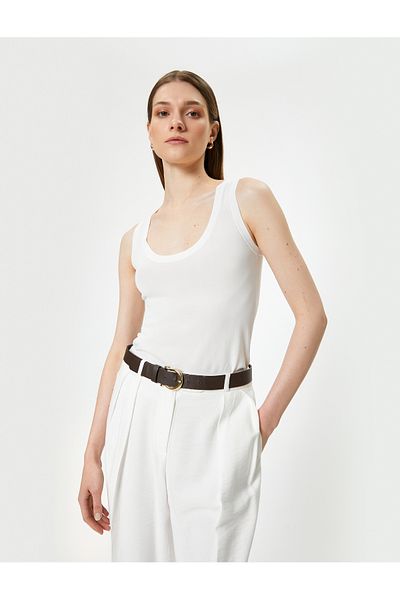 Koton U-Neck Sleeveless Basic Knitwear Undershirt