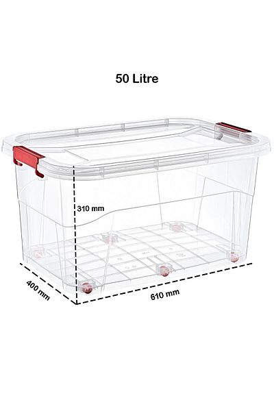 Smartware 50 Lt Smart Box Storage Container with Wheels