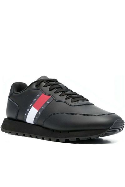 Tommy Jeans Black Trainers Mens Shoes
