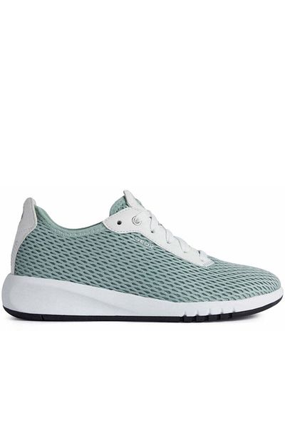 Geox Green Flats Womens Shoes