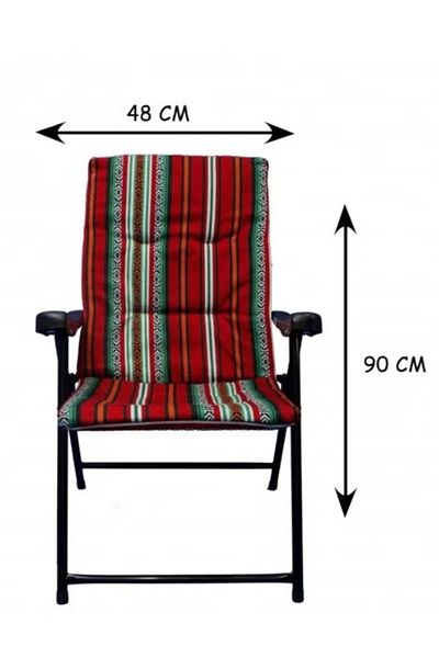 Cady One High-quality, Padded, Lightweight Folding Chair With High Back For Camping And Trekking