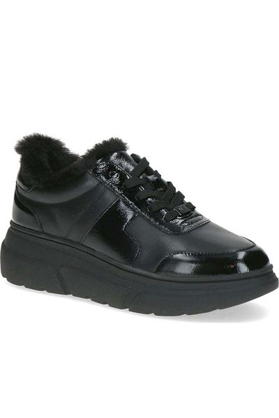 Caprice Black Trainers Womens Shoes