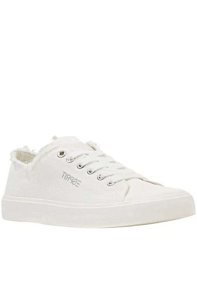 Esprit White Flats Womens Shoes