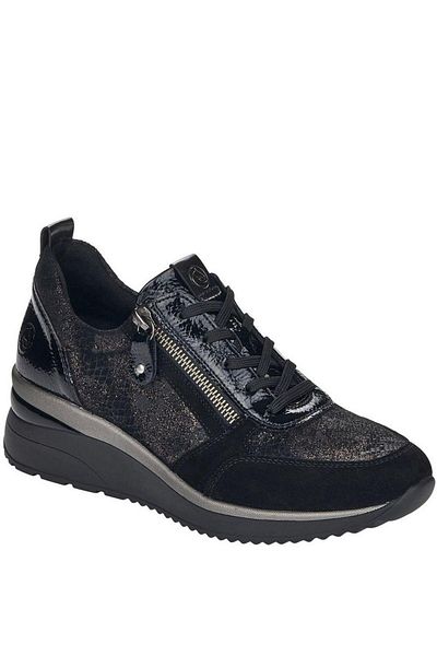 Remonte Black Flats Womens Shoes