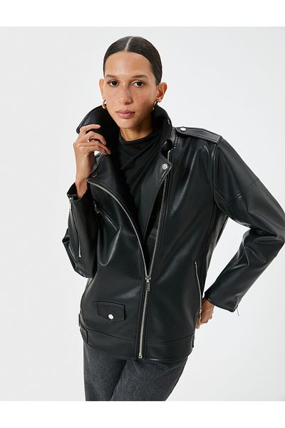 Koton 5WAK20031EW Modell Schwarze Damenjacke
