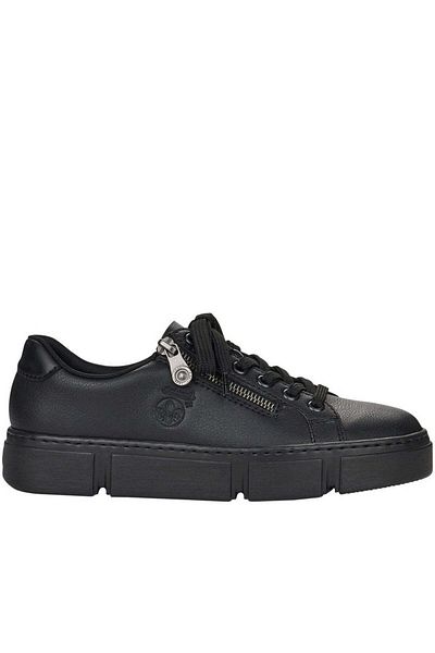 Rieker Black Flats Womens Shoes