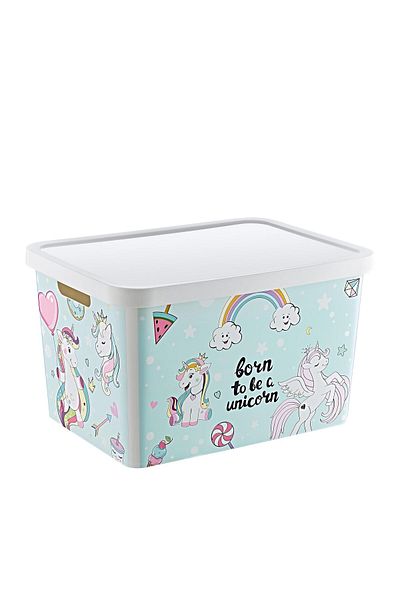 Smartware Stafi Patterned Multi-Purpose Box with Lid 18 LT